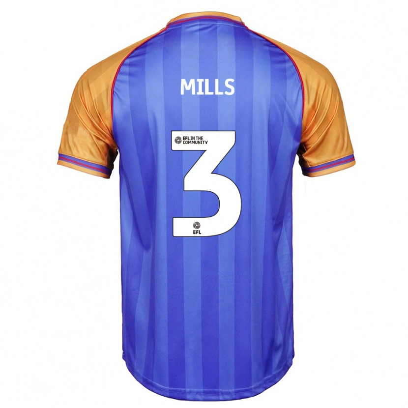 Danxen Criança Camisola Kiera Mills #3 Azul Laranja Principal 2025/26 Camisa Brasil