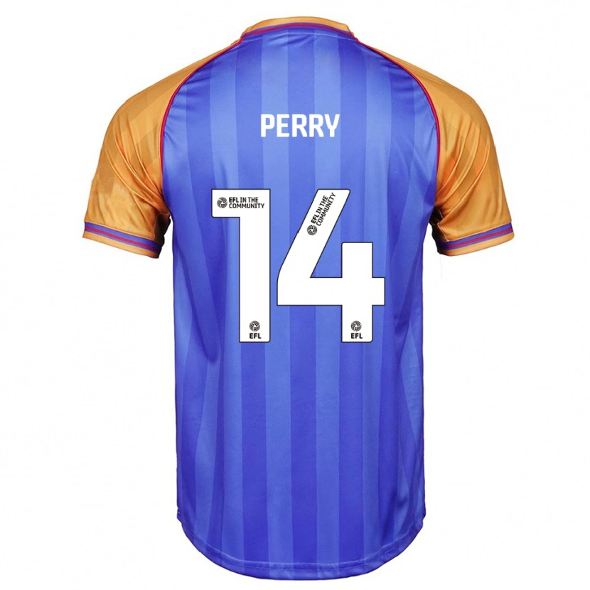 Danxen Criança Camisola Taylor Perry #14 Azul Laranja Principal 2025/26 Camisa Brasil