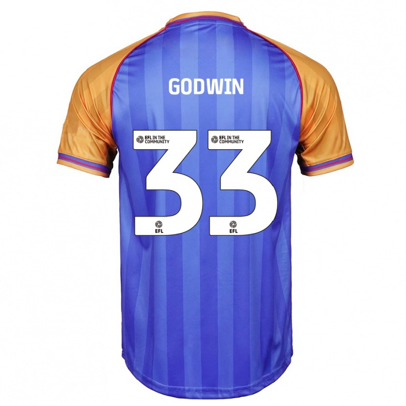 Danxen Criança Camisola Isaac Godwin #33 Azul Laranja Principal 2025/26 Camisa Brasil