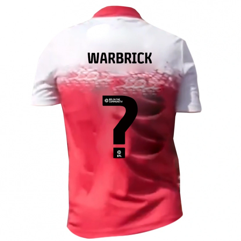 Danxen Criança Camisola Calum Warbrick #0 Vermelho Branco Principal 2025/26 Camisa Brasil
