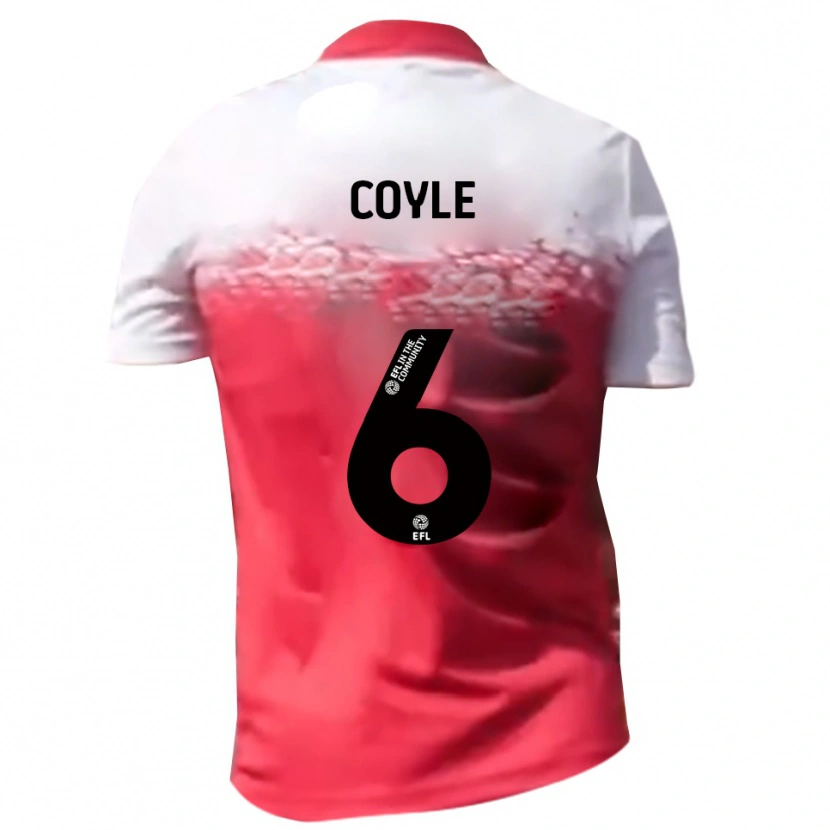 Danxen Criança Camisola Liam Coyle #6 Vermelho Branco Principal 2025/26 Camisa Brasil