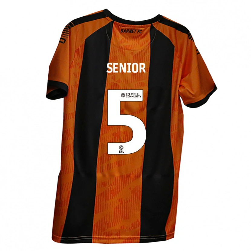 Danxen Criança Camisola Adam Senior #5 Laranja Preto Principal 2025/26 Camisa Brasil