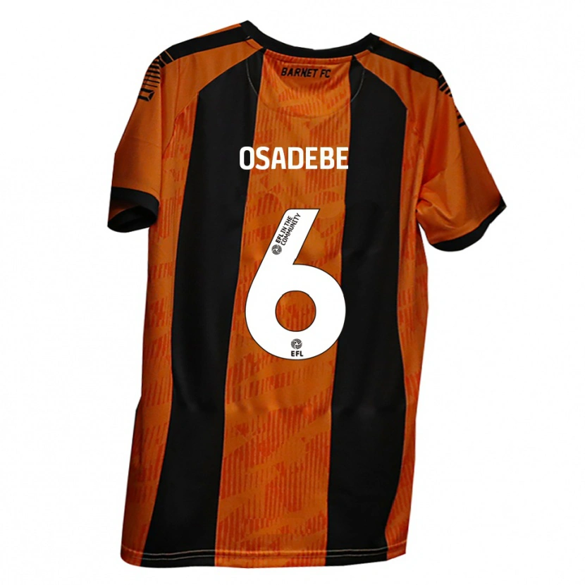 Danxen Criança Camisola Emmanuel Osadebe #6 Laranja Preto Principal 2025/26 Camisa Brasil