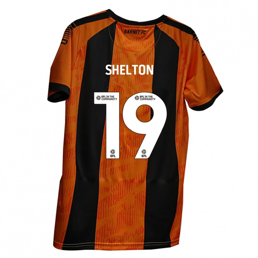 Danxen Criança Camisola Mark Shelton #19 Laranja Preto Principal 2025/26 Camisa Brasil