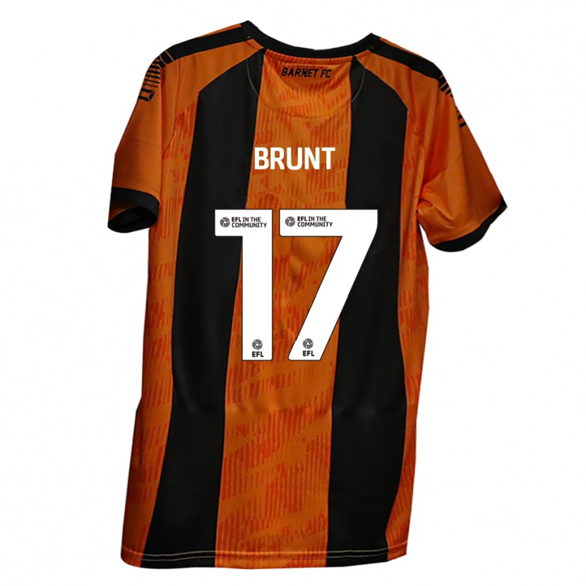 Danxen Criança Camisola Zak Brunt #17 Laranja Preto Principal 2025/26 Camisa Brasil