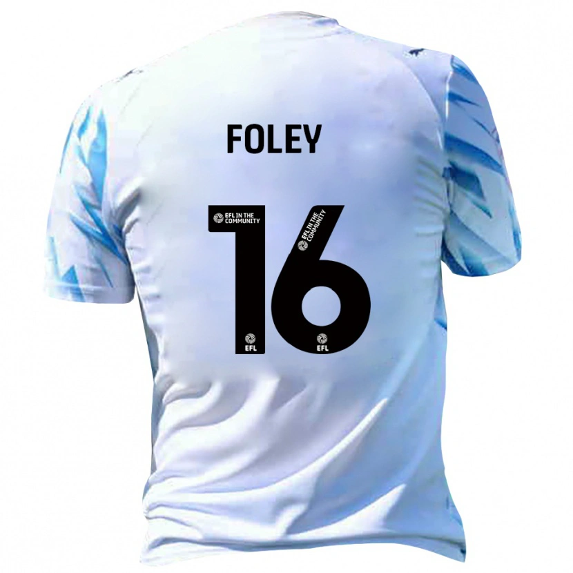 Danxen Criança Camisola Sam Foley #16 Branco Azul Celeste Principal 2025/26 Camisa Brasil