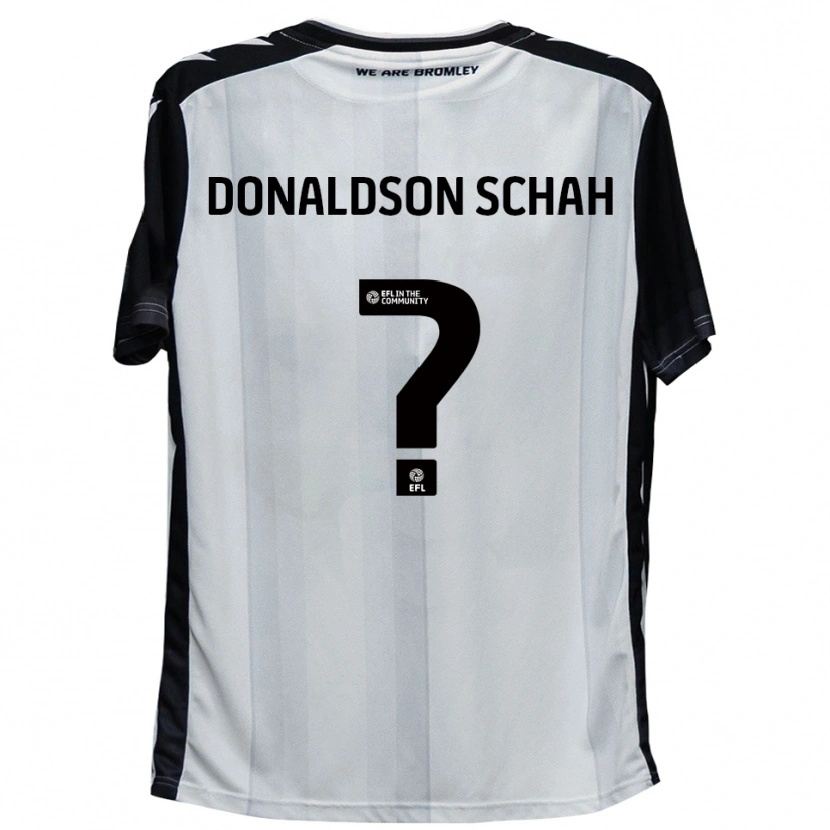 Danxen Criança Camisola Anwen Donaldson Schah #0 Branco Preto Principal 2025/26 Camisa Brasil