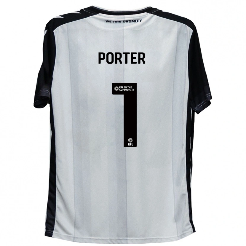 Danxen Criança Camisola George Porter #1 Branco Preto Principal 2025/26 Camisa Brasil