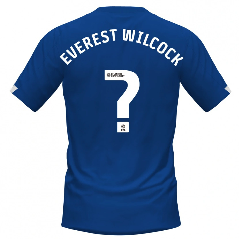 Danxen Criança Camisola Tom Everest Wilcock #0 Azul Branco Principal 2025/26 Camisa Brasil