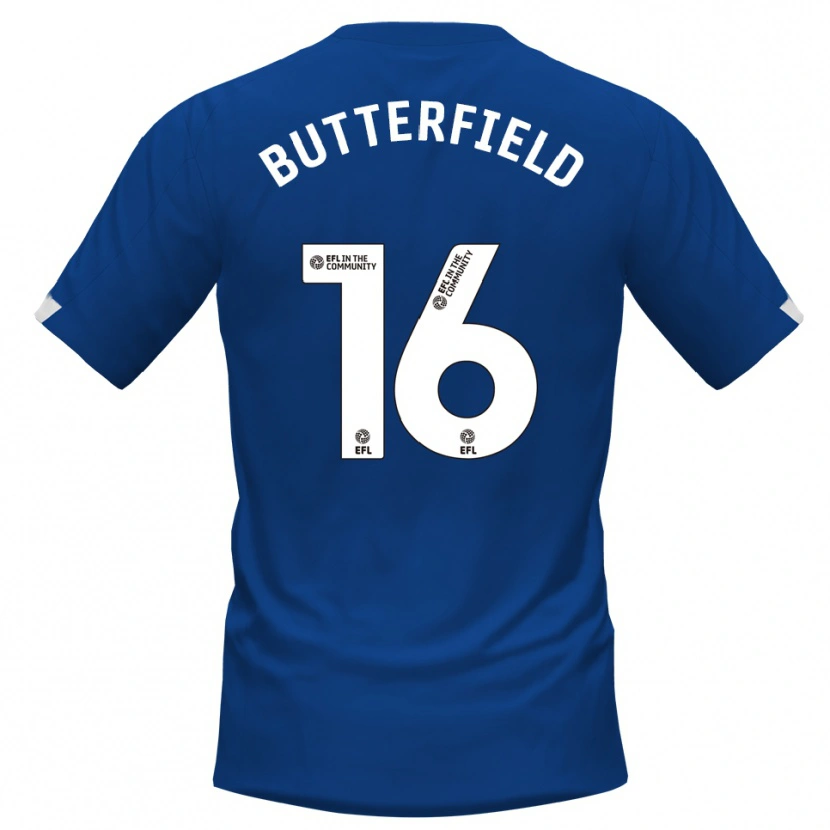 Danxen Criança Camisola Luke Butterfield #16 Azul Branco Principal 2025/26 Camisa Brasil