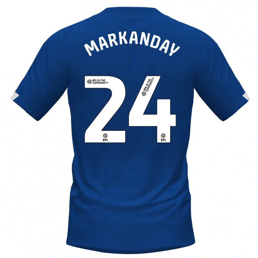 Danxen Criança Camisola Dilan Markanday #24 Azul Branco Principal 2025/26 Camisa Brasil