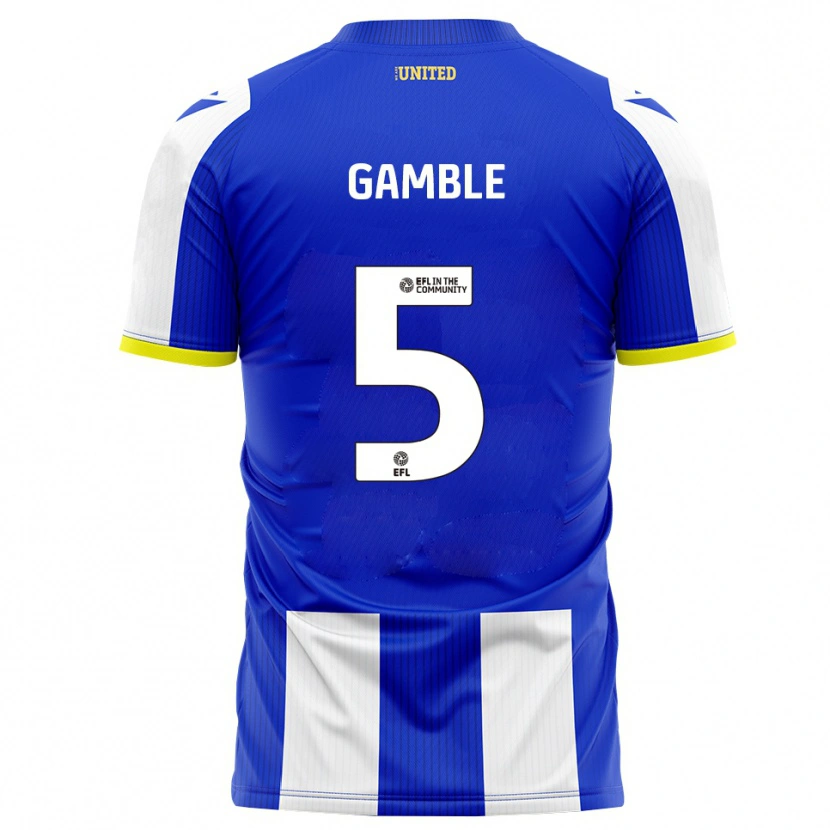 Danxen Criança Camisola Niamh Gamble #5 Azul Branco Principal 2025/26 Camisa Brasil