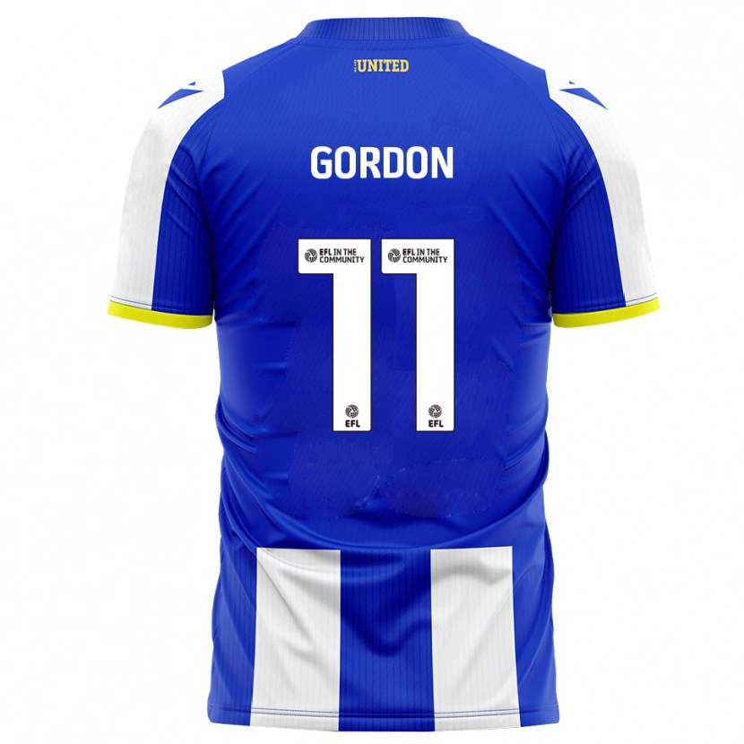 Danxen Criança Camisola John-Kymani Gordon #11 Azul Branco Principal 2025/26 Camisa Brasil