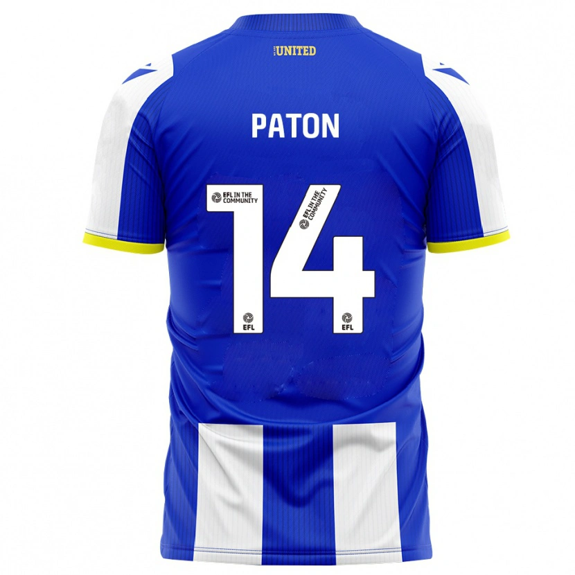 Danxen Criança Camisola Karys Paton #14 Azul Branco Principal 2025/26 Camisa Brasil
