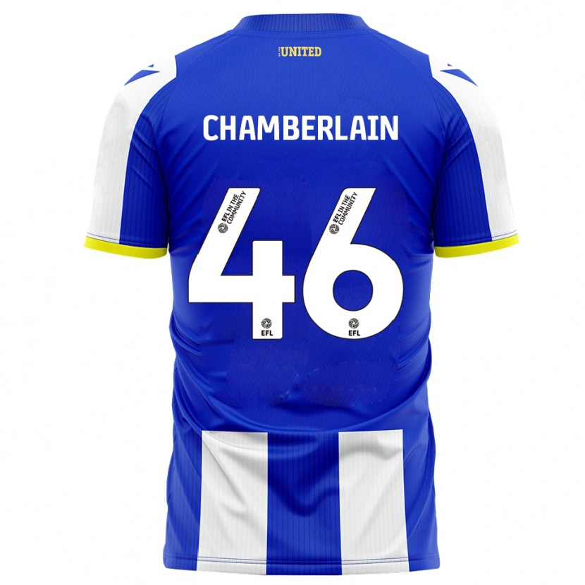 Danxen Criança Camisola Harrison Chamberlain #46 Azul Branco Principal 2025/26 Camisa Brasil