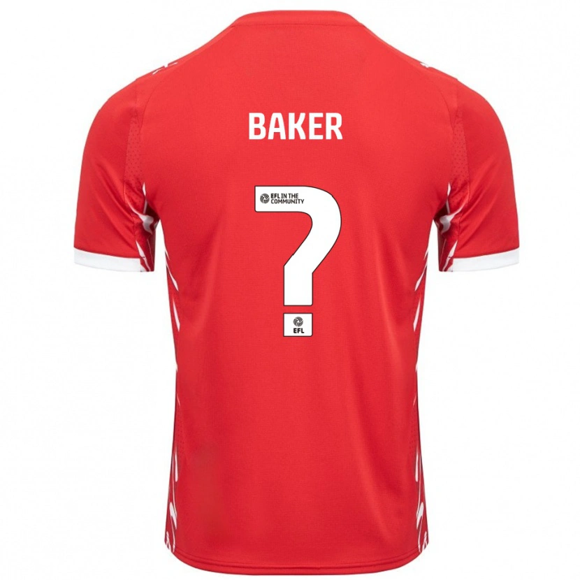 Danxen Criança Camisola Billy Baker #0 Vermelho Branco Principal 2025/26 Camisa Brasil