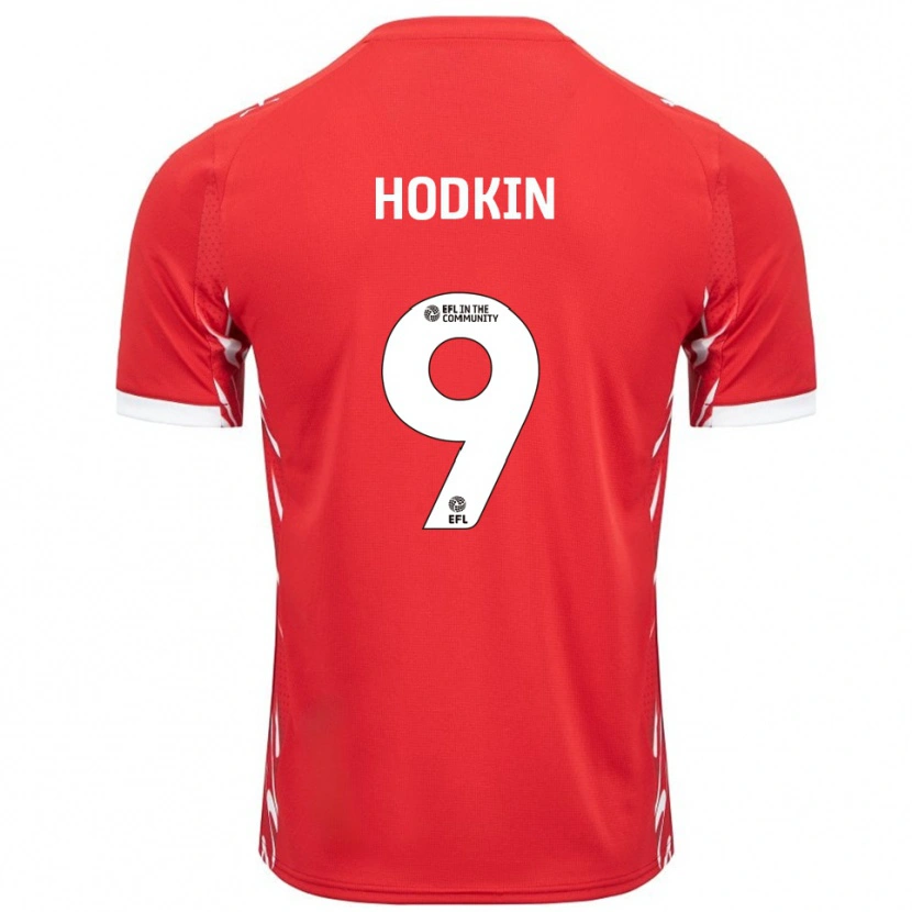 Danxen Criança Camisola Jordan Hodkin #9 Vermelho Branco Principal 2025/26 Camisa Brasil
