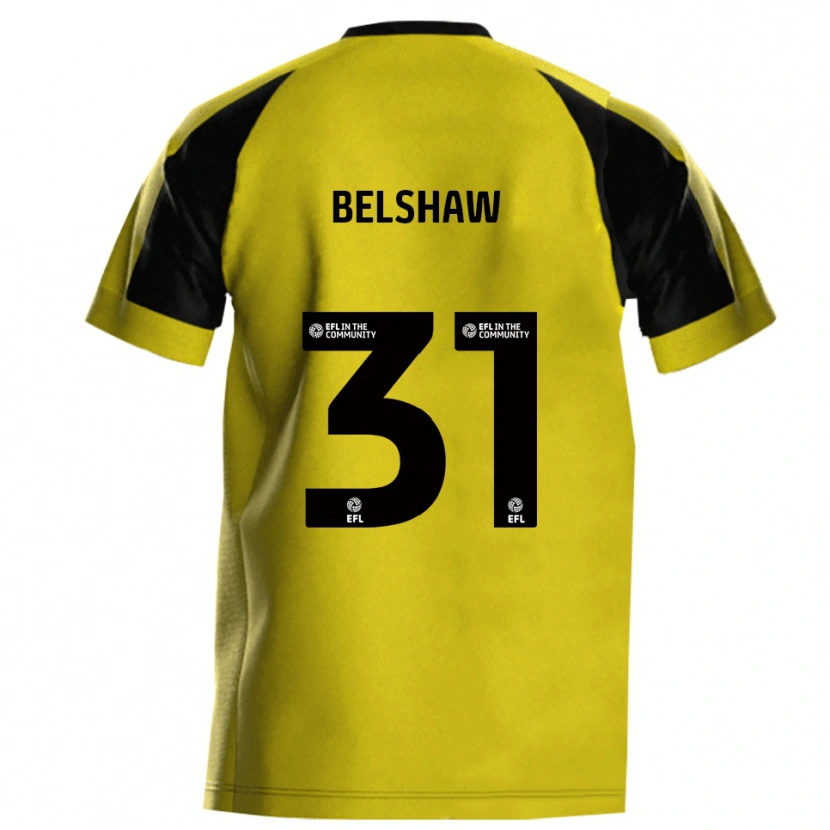 Danxen Criança Camisola James Belshaw #31 Amarelo Cinza Principal 2025/26 Camisa Brasil