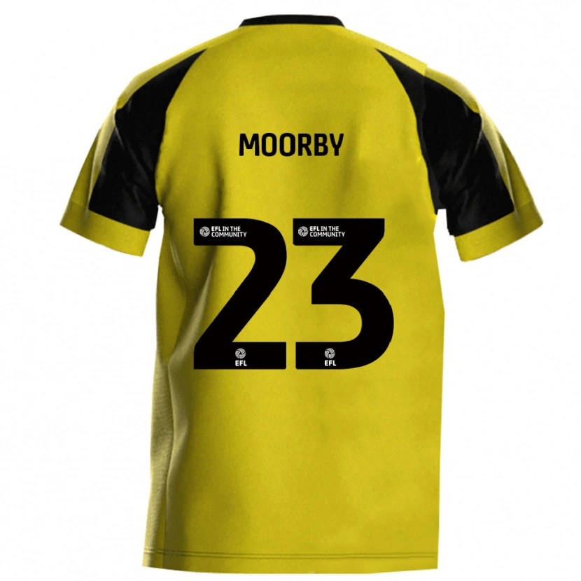 Danxen Criança Camisola James Moorby #23 Amarelo Cinza Principal 2025/26 Camisa Brasil