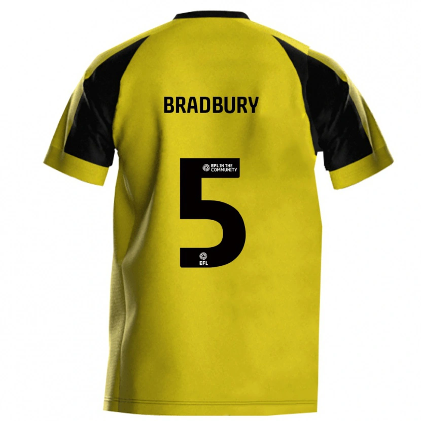 Danxen Criança Camisola Tom Bradbury #5 Amarelo Cinza Principal 2025/26 Camisa Brasil