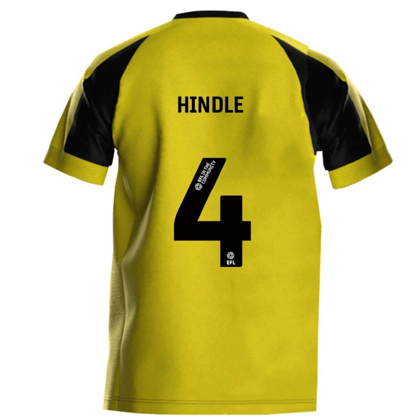 Danxen Criança Camisola Harry Hindle #4 Amarelo Cinza Principal 2025/26 Camisa Brasil