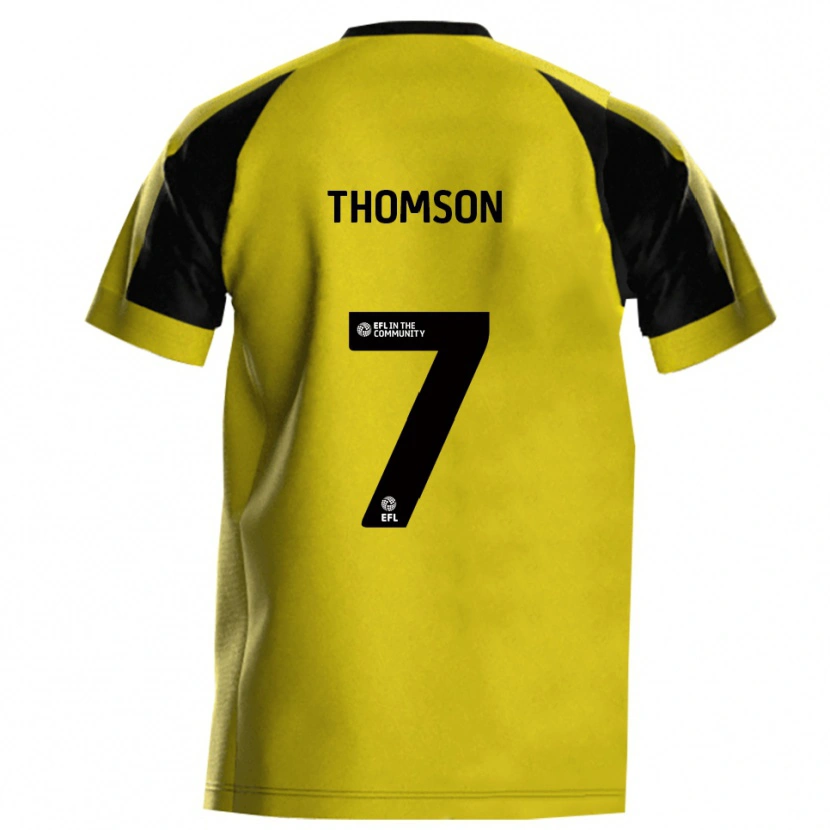 Danxen Criança Camisola George Thomson #7 Amarelo Cinza Principal 2025/26 Camisa Brasil