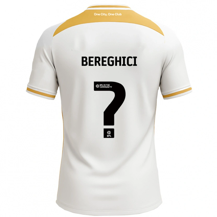 Danxen Criança Camisola Artiom Bereghici #0 Branco Dourado Principal 2025/26 Camisa Brasil
