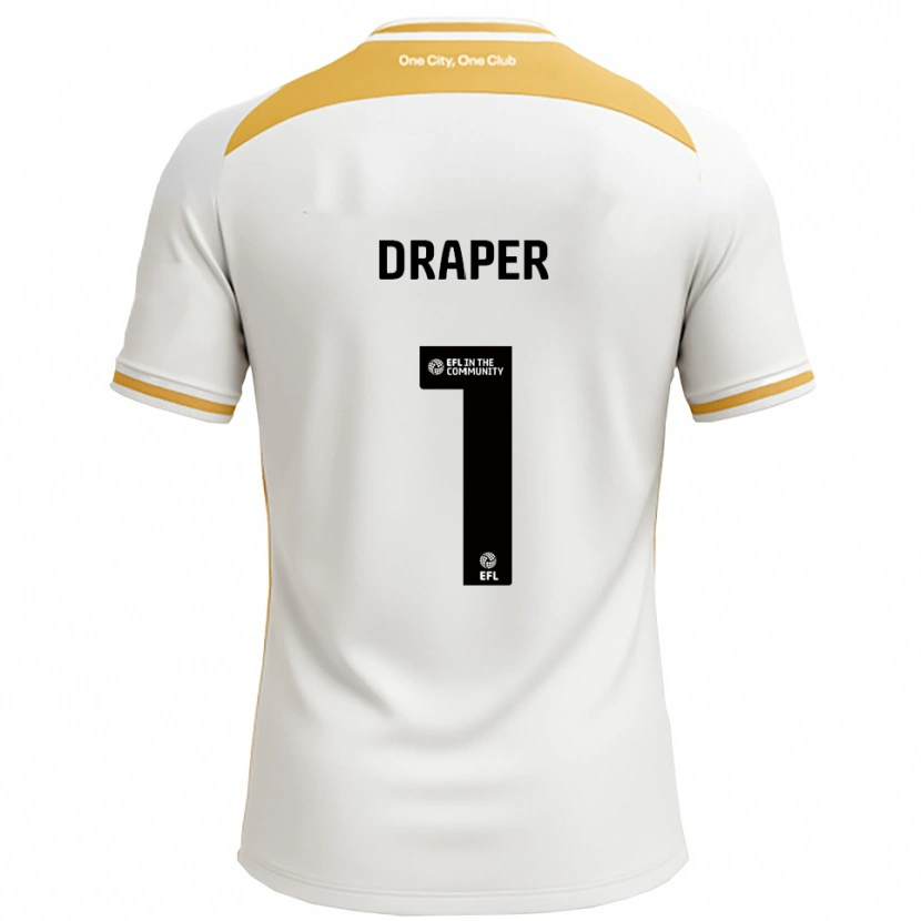 Danxen Criança Camisola Anna Draper #1 Branco Dourado Principal 2025/26 Camisa Brasil