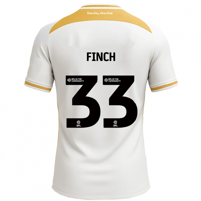 Danxen Criança Camisola Tom Finch #33 Branco Dourado Principal 2025/26 Camisa Brasil