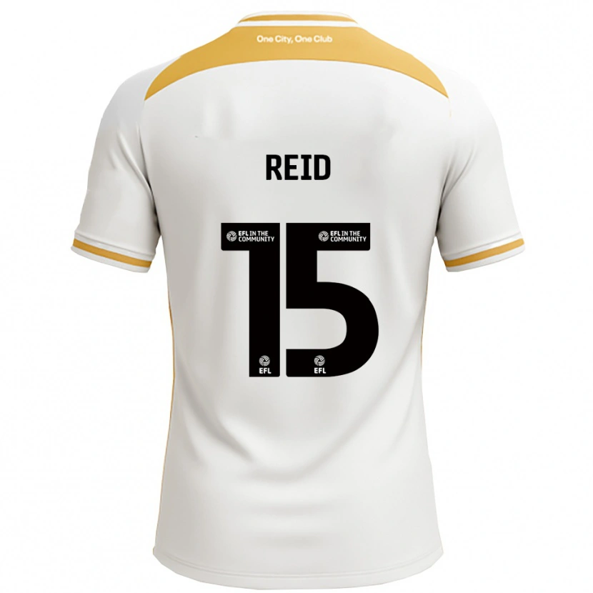 Danxen Criança Camisola Mia Reid #15 Branco Dourado Principal 2025/26 Camisa Brasil