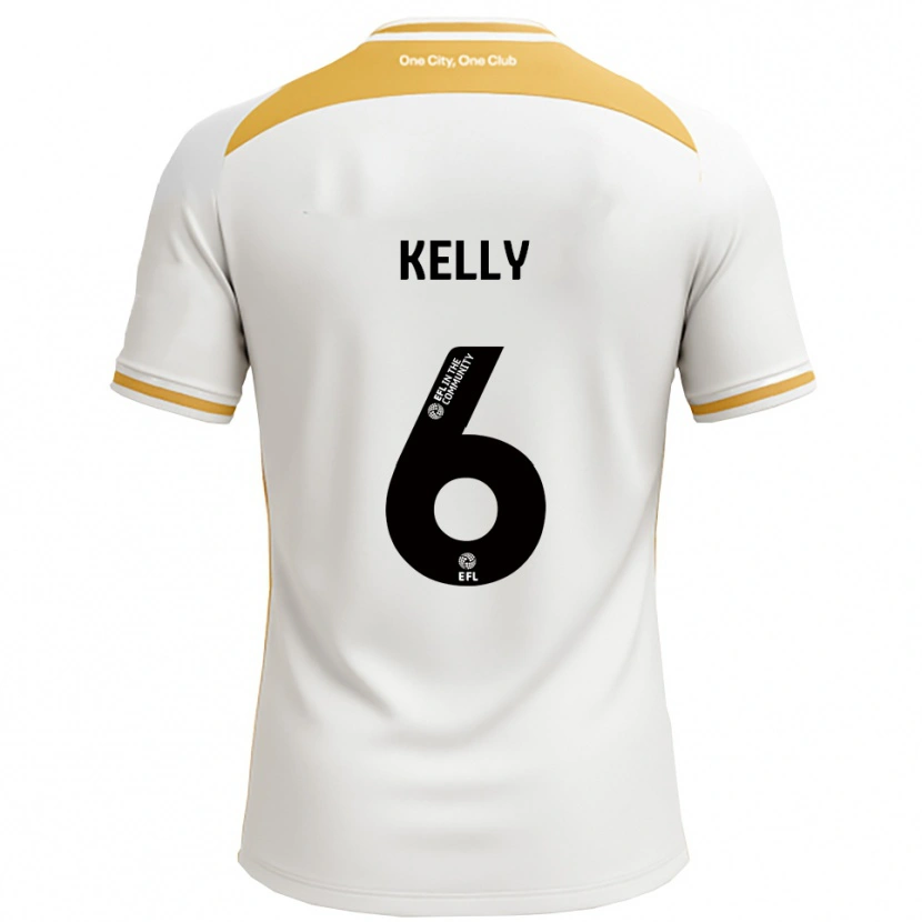Danxen Criança Camisola Liam Kelly #6 Branco Dourado Principal 2025/26 Camisa Brasil