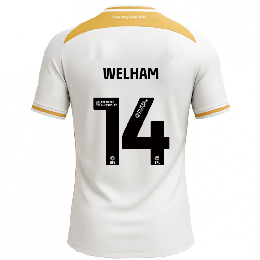 Danxen Criança Camisola Madeline Welham #14 Branco Dourado Principal 2025/26 Camisa Brasil