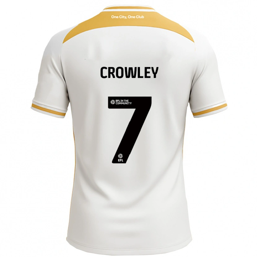 Danxen Criança Camisola Dan Crowley #7 Branco Dourado Principal 2025/26 Camisa Brasil