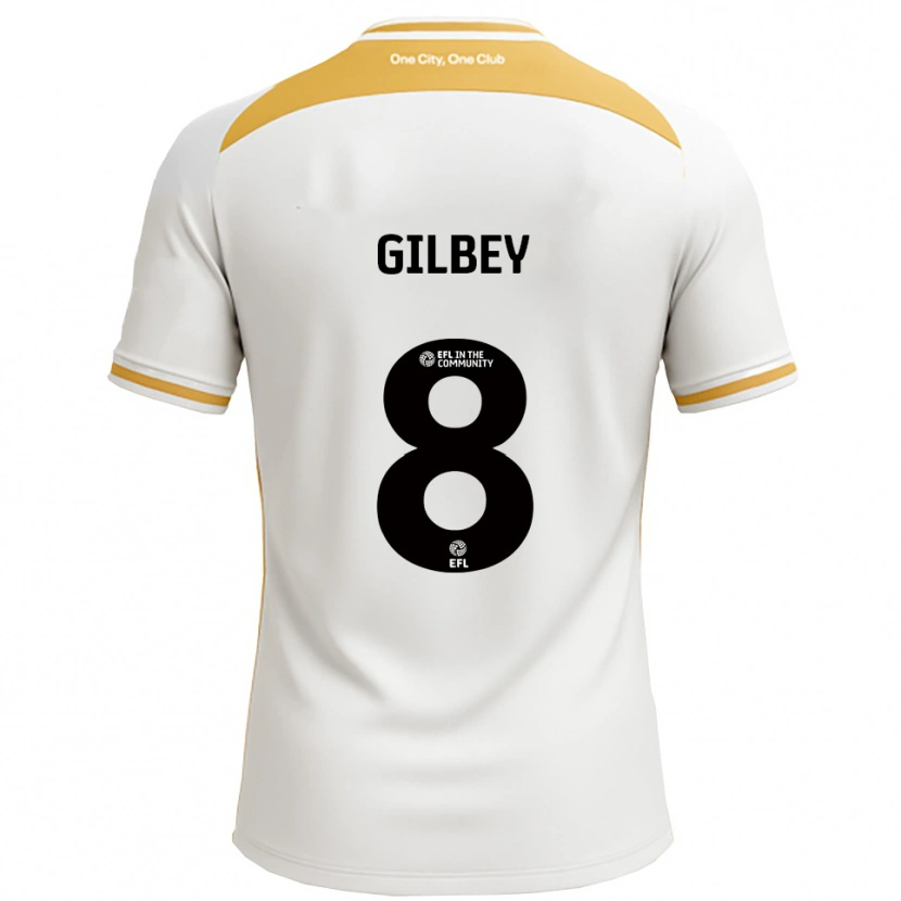 Danxen Criança Camisola Alex Gilbey #8 Branco Dourado Principal 2025/26 Camisa Brasil