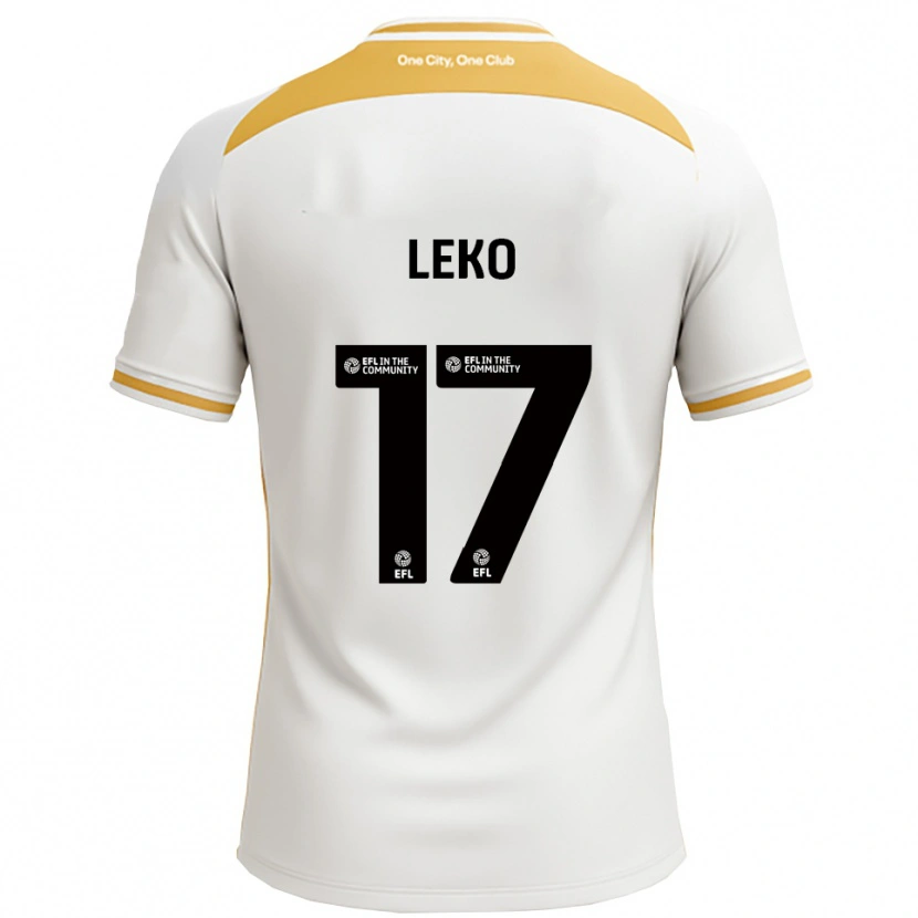 Danxen Criança Camisola Jonathan Leko #17 Branco Dourado Principal 2025/26 Camisa Brasil