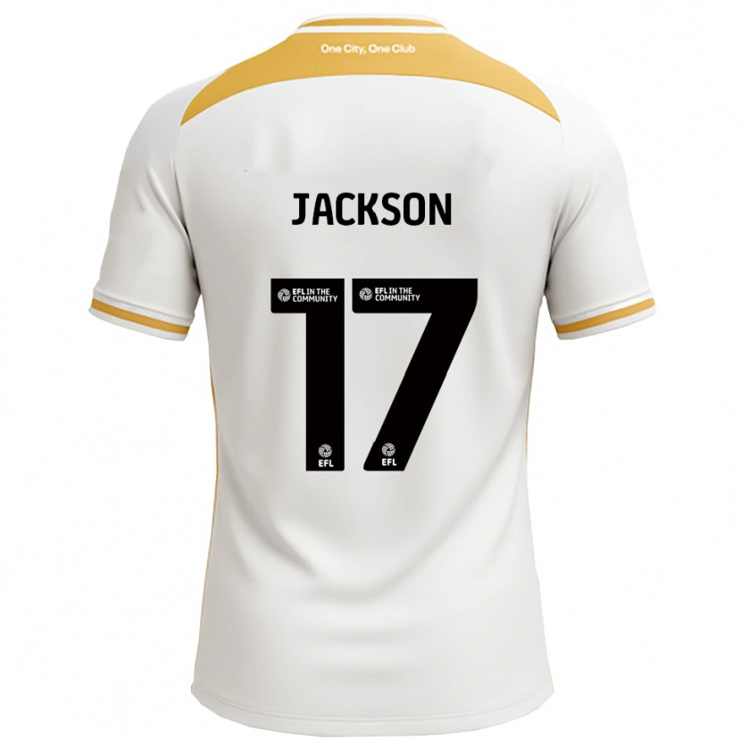 Danxen Criança Camisola Cayleigh Jackson #17 Branco Dourado Principal 2025/26 Camisa Brasil