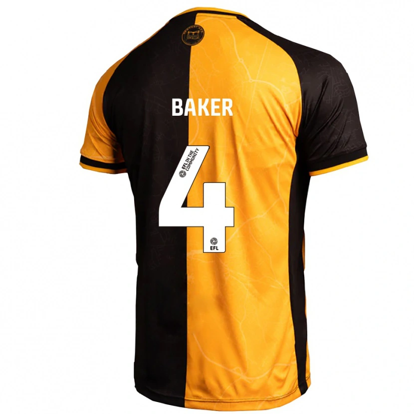 Danxen Criança Camisola Matthew Baker #4 Amarelo Preto Principal 2025/26 Camisa Brasil