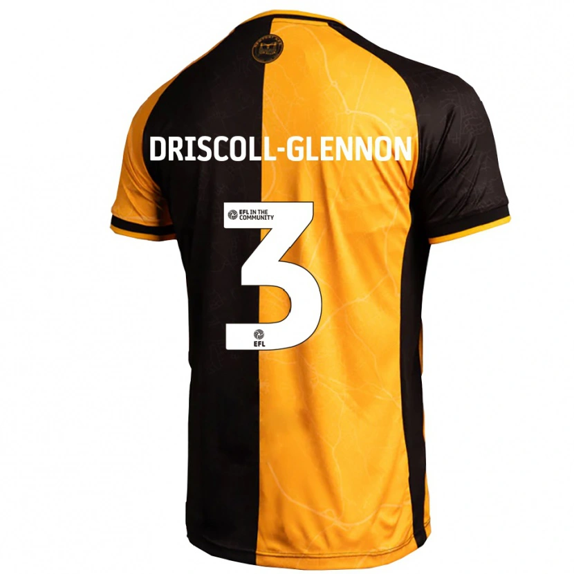 Danxen Criança Camisola Anthony Driscoll-Glennon #3 Amarelo Preto Principal 2025/26 Camisa Brasil