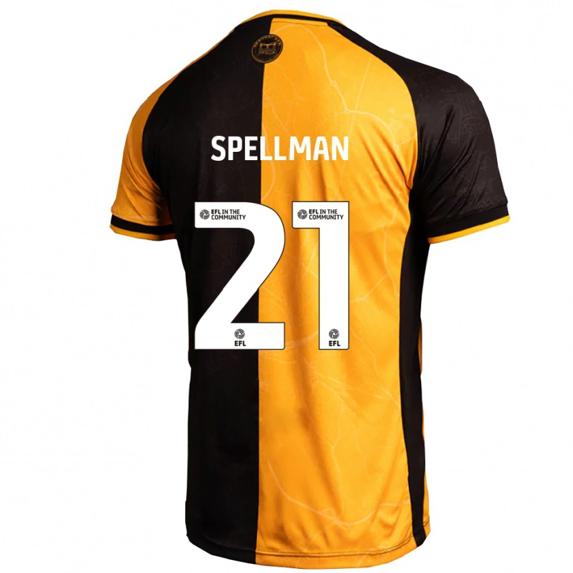 Danxen Criança Camisola Michael Spellman #21 Amarelo Preto Principal 2025/26 Camisa Brasil