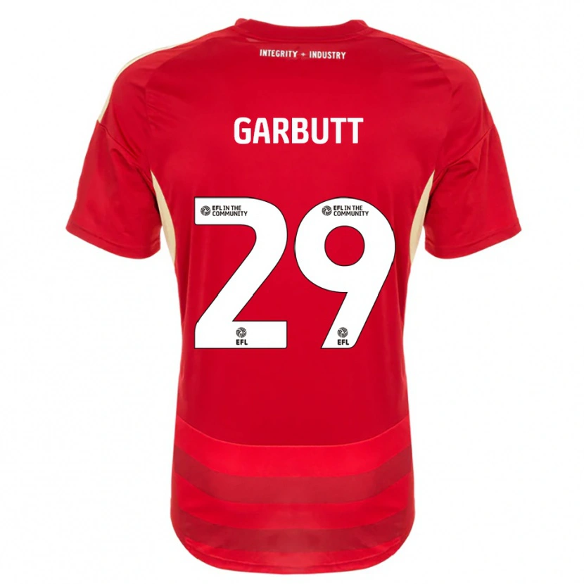 Danxen Criança Camisola Luke Garbutt #29 Vermelho Branco Principal 2025/26 Camisa Brasil