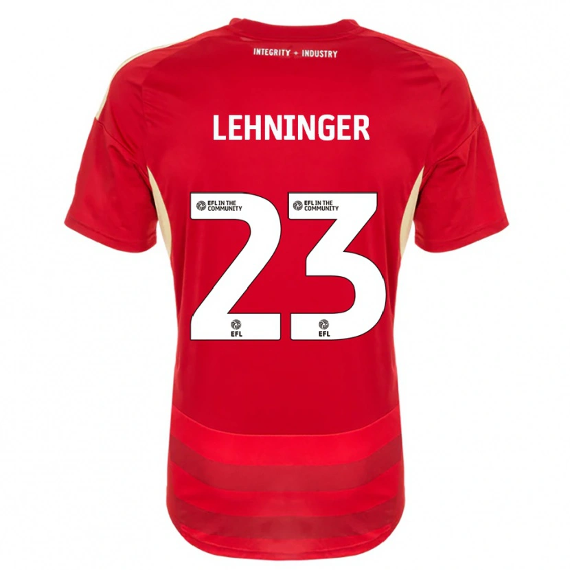 Danxen Criança Camisola Saskia Lehninger #23 Vermelho Branco Principal 2025/26 Camisa Brasil