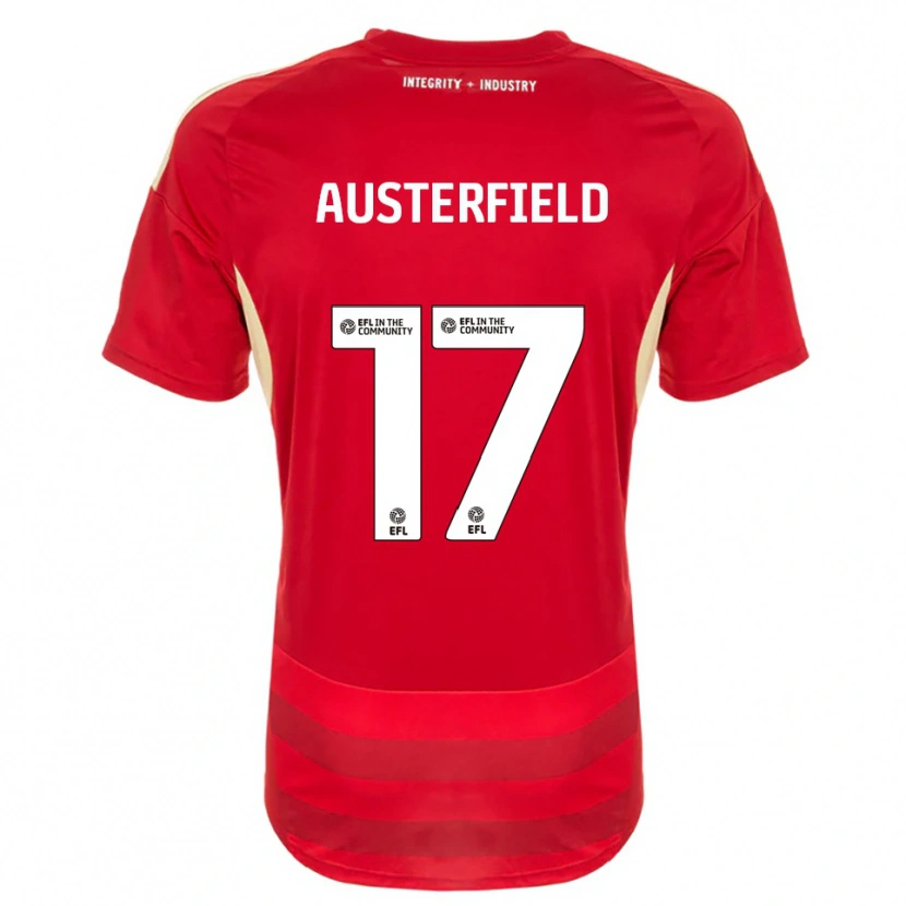 Danxen Criança Camisola Josh Austerfield #17 Vermelho Branco Principal 2025/26 Camisa Brasil