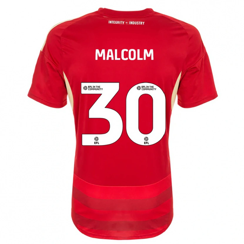 Danxen Criança Camisola Kyrell Malcolm #30 Vermelho Branco Principal 2025/26 Camisa Brasil