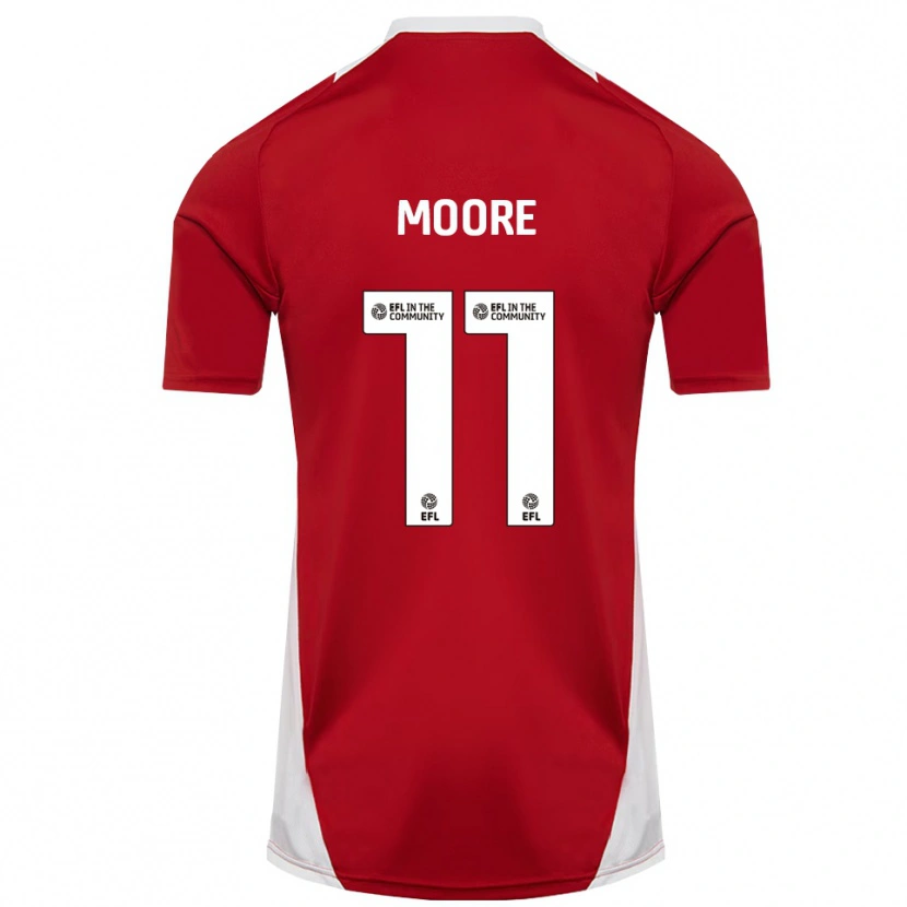 Danxen Criança Camisola Thomas Moore #11 Vermelho Branco Dourado Principal 2025/26 Camisa Brasil
