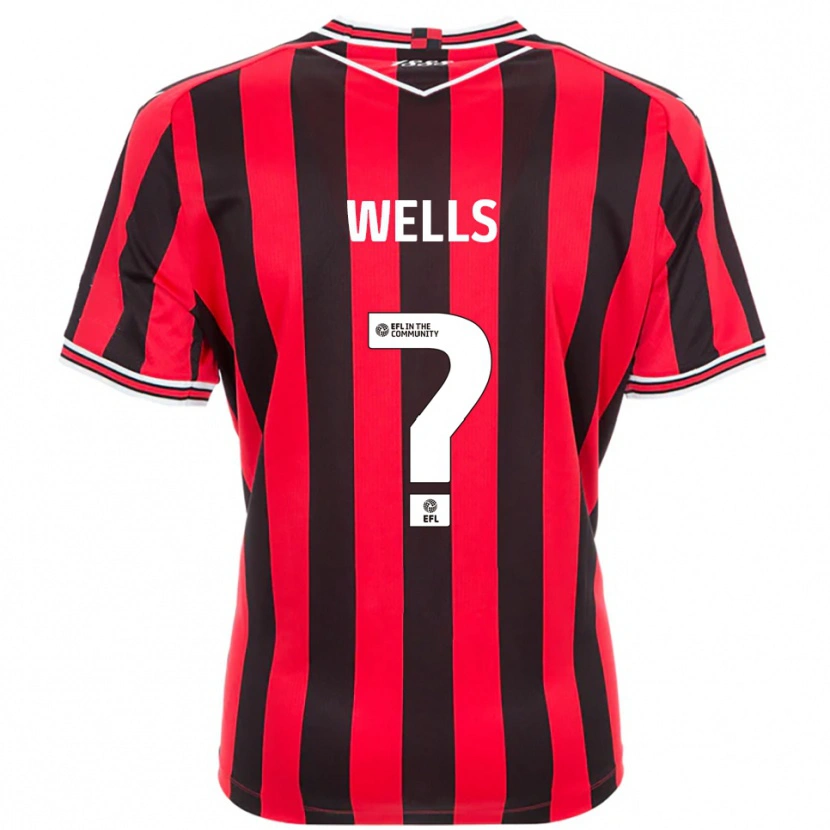 Danxen Criança Camisola Liv Wells #0 Vermelho Preto Principal 2025/26 Camisa Brasil