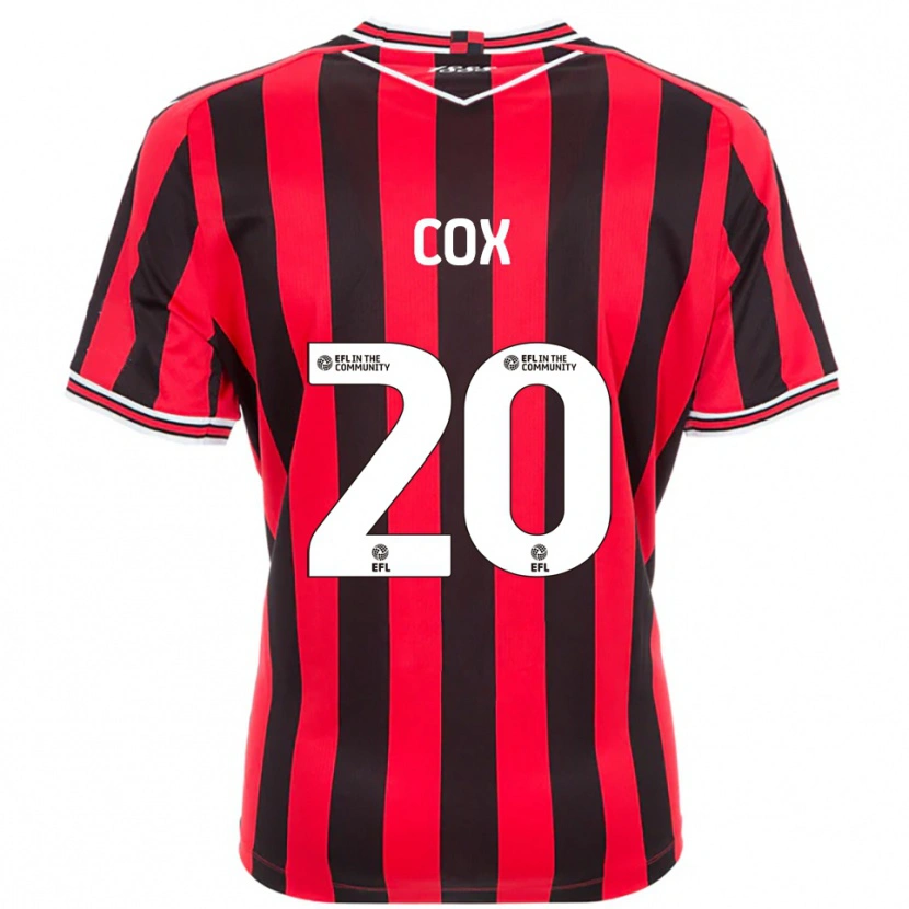 Danxen Criança Camisola Daniel Cox #20 Vermelho Preto Principal 2025/26 Camisa Brasil