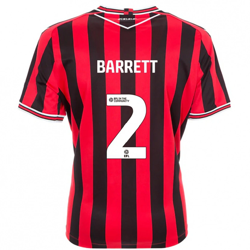 Danxen Criança Camisola Connor Barrett #2 Vermelho Preto Principal 2025/26 Camisa Brasil