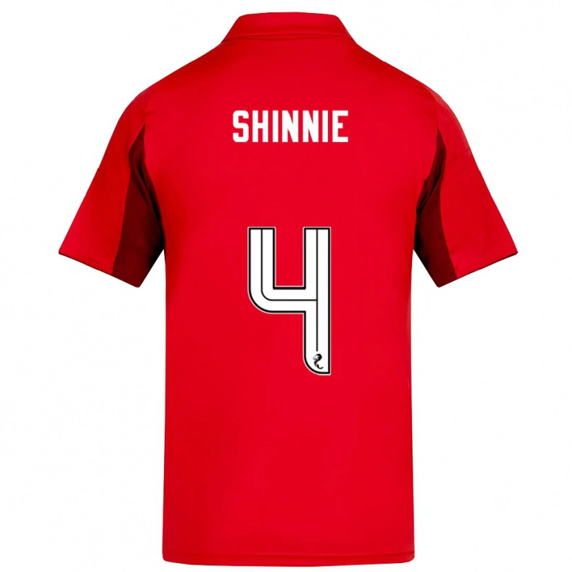 Danxen Criança Camisola Graeme Shinnie #4 Vermelho Vinho Principal 2025/26 Camisa Brasil