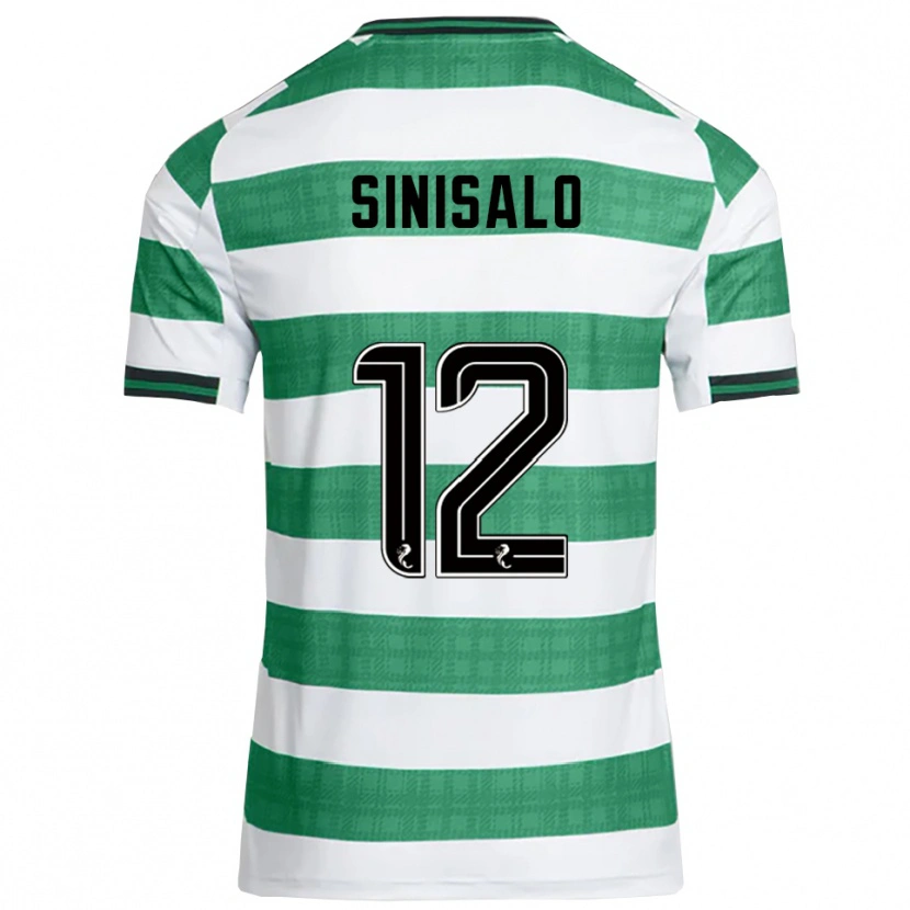 Danxen Criança Camisola Viljami Sinisalo #12 Verde Branco Principal 2025/26 Camisa Brasil