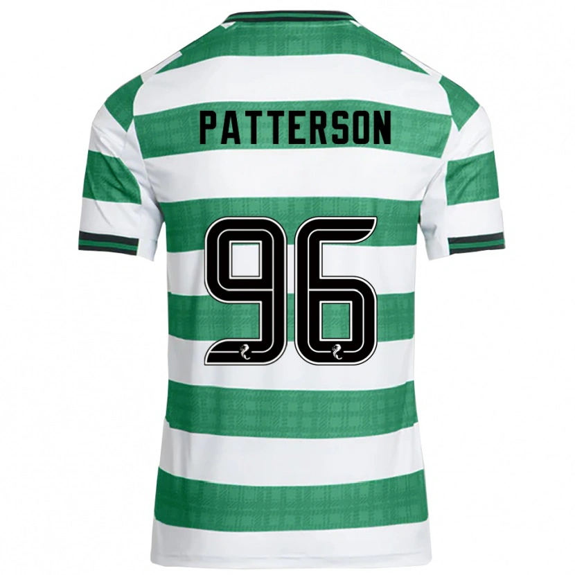 Danxen Criança Camisola Cameron Patterson #96 Verde Branco Principal 2025/26 Camisa Brasil